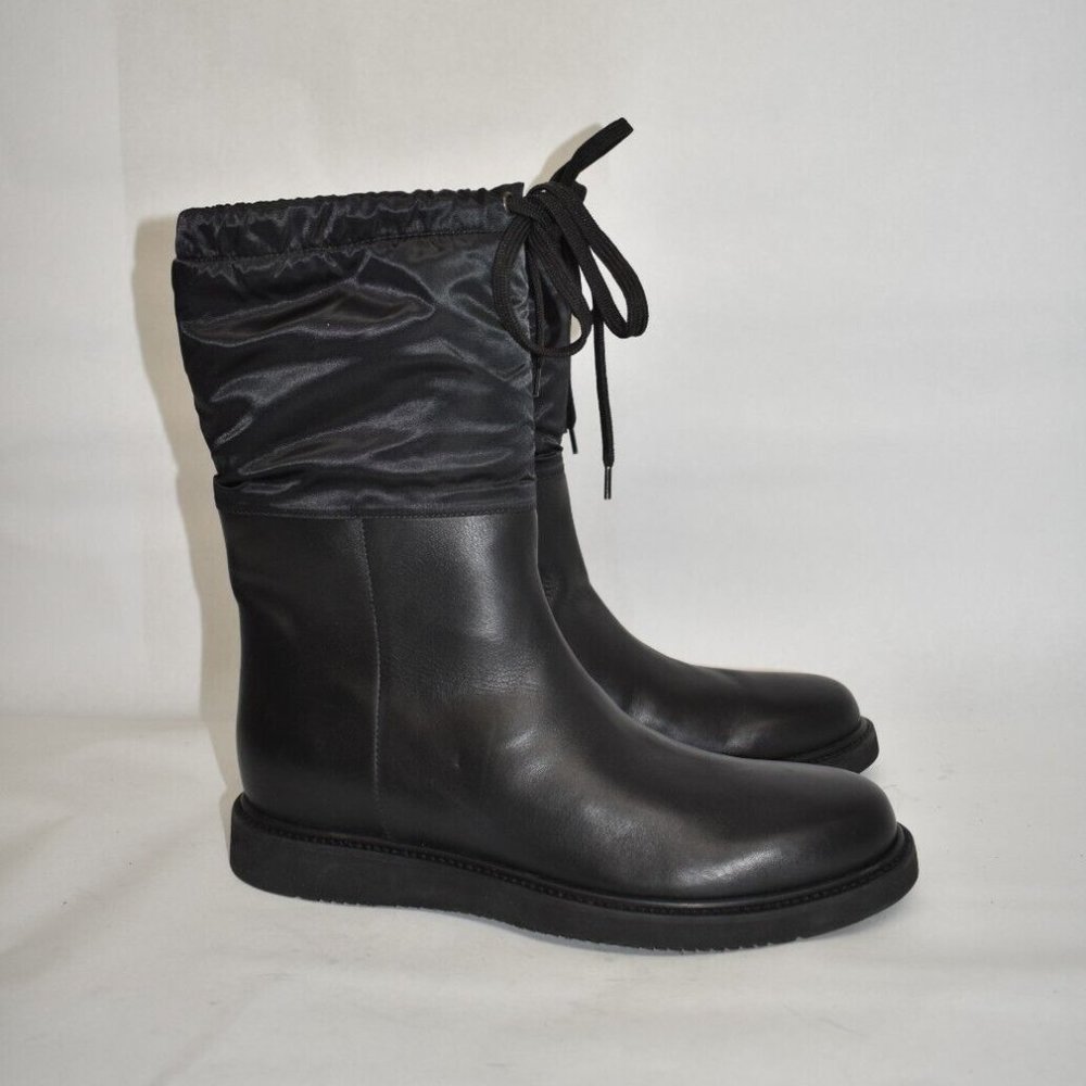 $650 AQUATALIA Camillia Shearling-Lined Leather Boots WINTER BLACK 10.5 (ME35) - Picture 2 of 8